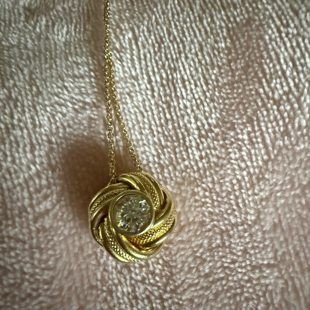 Stauer Moissanite Love Knot Necklace - Picture 2 of 4